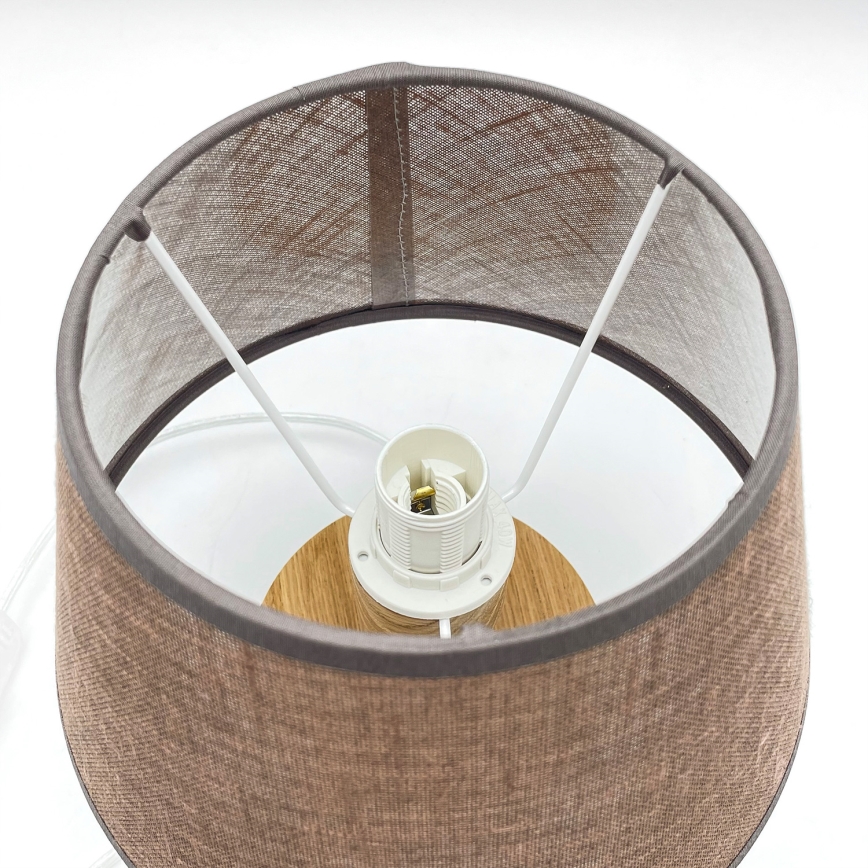 Brilagi - LED Eπιτραπέζιο φωτιστικό ANTHONY 1xE27/60W/230V δρυς/καφέ