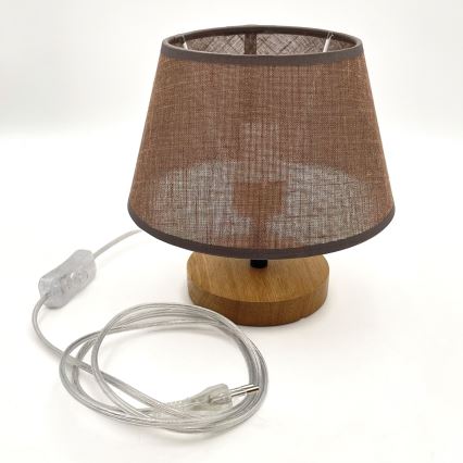 Brilagi - LED Eπιτραπέζιο φωτιστικό ANTHONY 1xE27/60W/230V δρυς/καφέ