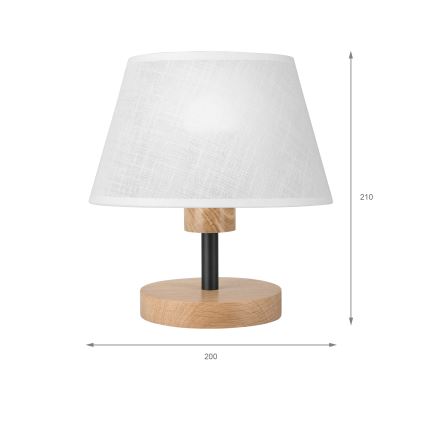 Brilagi - LED Eπιτραπέζιο φωτιστικό ANTHONY 1xE27/60W/230V δρυς/λευκό