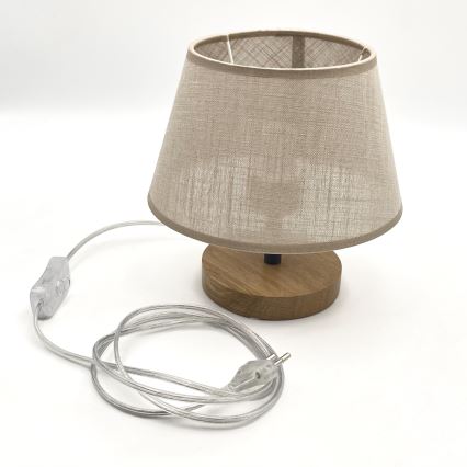 Brilagi - LED Eπιτραπέζιο φωτιστικό ANTHONY 1xE27/60W/230V δρυς/μπεζ