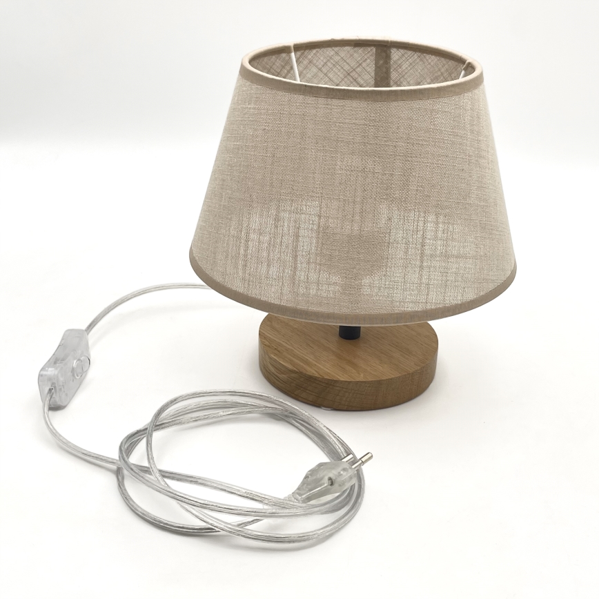 Brilagi - LED Eπιτραπέζιο φωτιστικό ANTHONY 1xE27/60W/230V δρυς/μπεζ