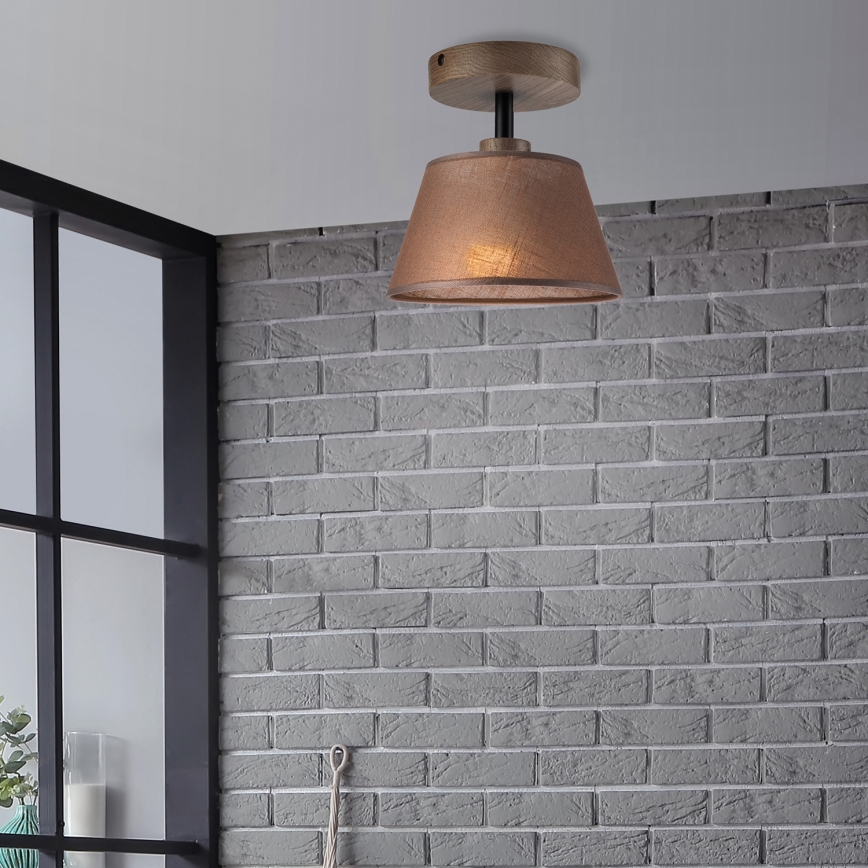 Brilagi - LED Οροφής φωτιστικό ANTHONY 1xE14/60W/230V δρυς καρυδιά/καφέ