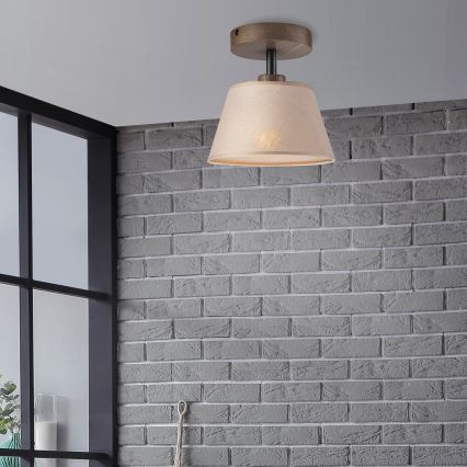 Brilagi - LED Επιτοίχιο φωτιστικό ANTHONY 1xE14/60W/230V δρυς καρυδιά/μπεζ