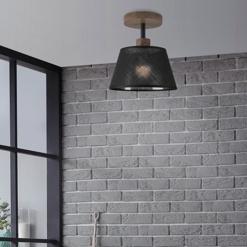 Brilagi - LED Επιτοίχιο φωτιστικό ANTHONY 1xE14/60W/230V δρυς καρυδιά/μαύρο