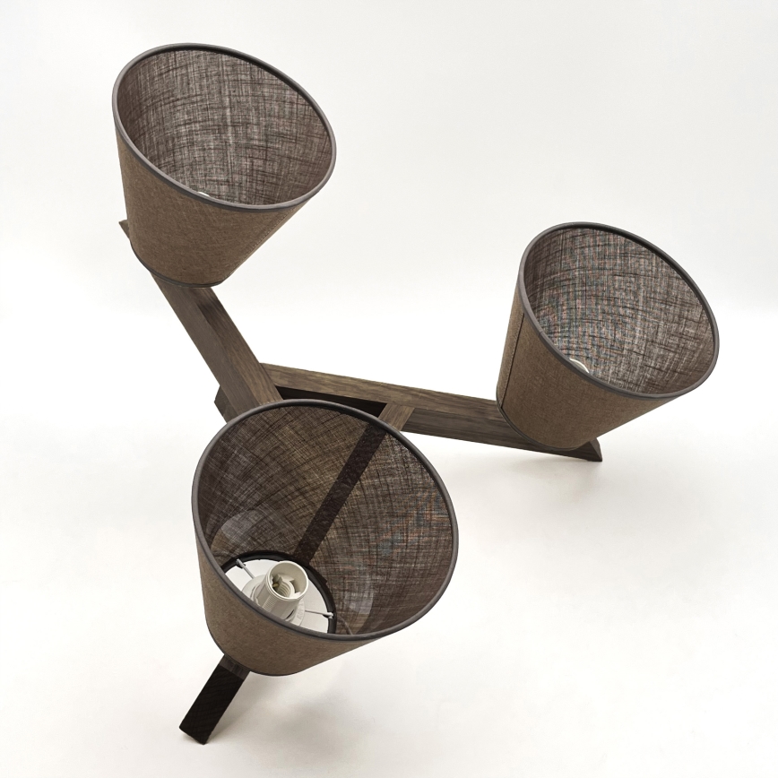 Brilagi - LED Οροφής φωτιστικό ANTHONY 3xE14/40W/230V δρυς καρυδιά/καφέ