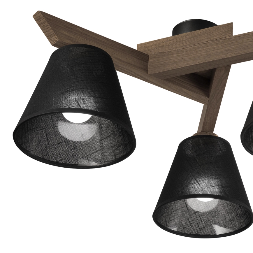 Brilagi - LED Οροφιά φωτιστικό ANTHONY 3xE14/40W/230V δρυς καρυδιά/μαύρο