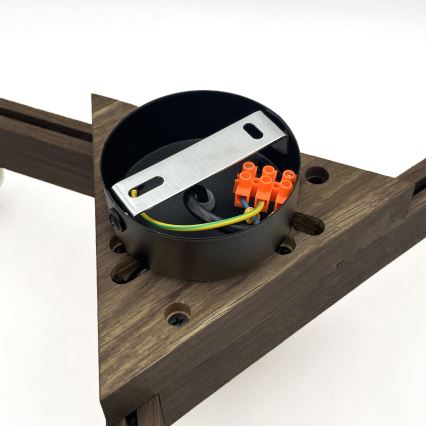 Brilagi - LED Οροφιά φωτιστικό ANTHONY 3xE14/40W/230V δρυς καρυδιά/μαύρο