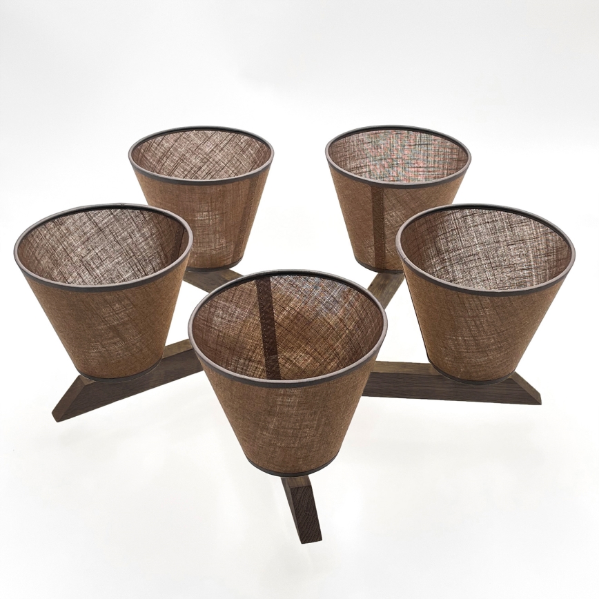 Brilagi - LED Οροφής φωτιστικό ANTHONY 5xE14/40W/230V δρυς καρυδιά/καφέ