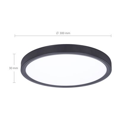 Brilagi - LED Dimmable φωτιστικό οροφής ESTELA LED/36W/230V 3000-6500K ø 30 cm μαύρο + τηλεχειριστήριο