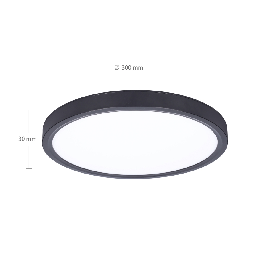 Brilagi - LED Dimmable φωτιστικό οροφής ESTELA LED/36W/230V 3000-6500K ø 30 cm μαύρο + τηλεχειριστήριο