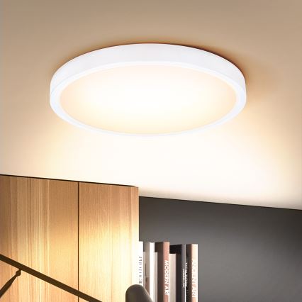 Brilagi - LED Dimmable φωτιστικό οροφής ESTELA LED/48W/230V 3000-6500K ø 40 cm λευκό + τηλεχειριστήριο