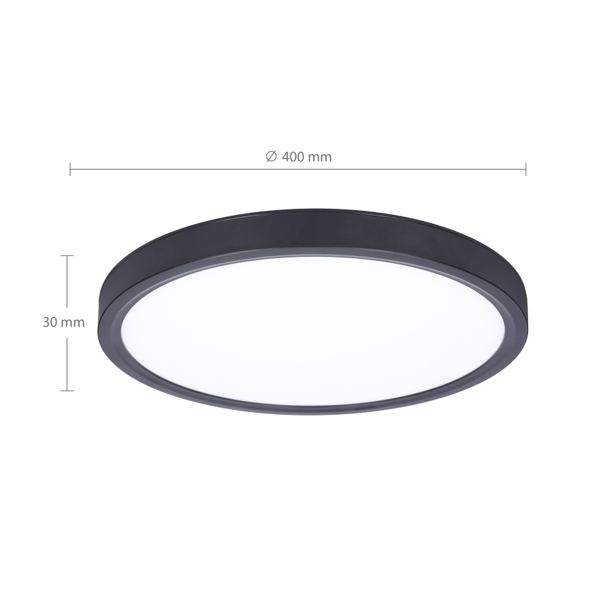 Brilagi - LED Dimmable φωτιστικό οροφής ESTELA LED/48W/230V 3000-6500K ø 40 cm μαύρο + τηλεχειριστήριο