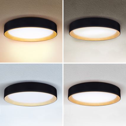 Brilagi - LED Dimmable φωτιστικό οροφής LARIOS LED/48W/230V 3000-6500K ø 39 cm μαύρο + τηλεχειριστήριο