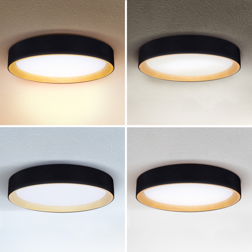 Brilagi - LED Dimmable φωτιστικό οροφής LARIOS LED/60W/230V 3000-6500K ø 49 cm μαύρο + τηλεχειριστήριο