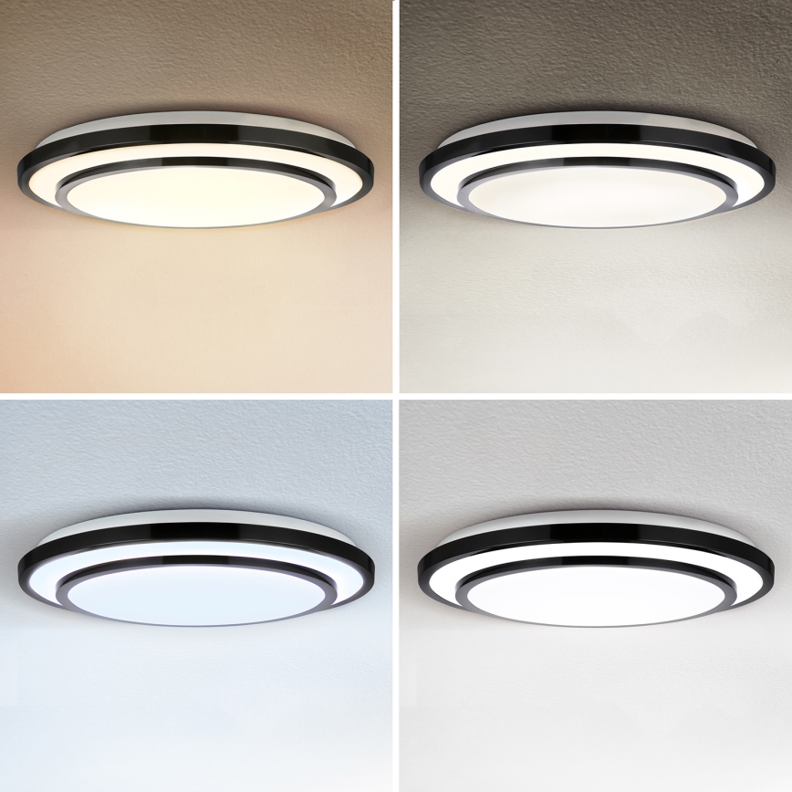 Brilagi - LED Dimmable φωτιστικό οροφής LUCIANO LED/48W/230V 3000-6500K ø 39 cm μαύρο + τηλεχειριστήριο