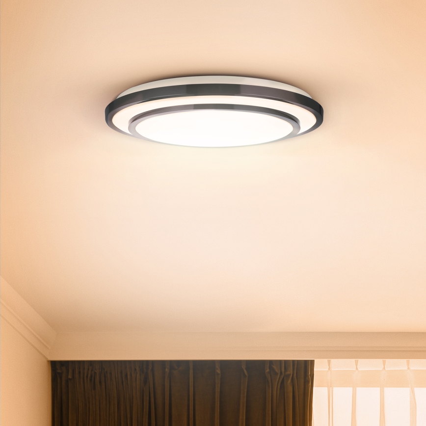 Brilagi - LED Dimmable φωτιστικό οροφής LUCIANO LED/48W/230V 3000-6500K ø 39 cm μαύρο + τηλεχειριστήριο