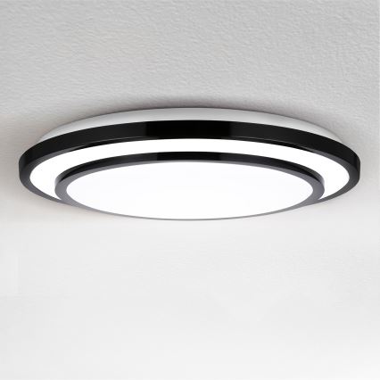 Brilagi - LED Dimmable φωτιστικό οροφής LUCIANO LED/48W/230V 3000-6500K ø 39 cm μαύρο + τηλεχειριστήριο