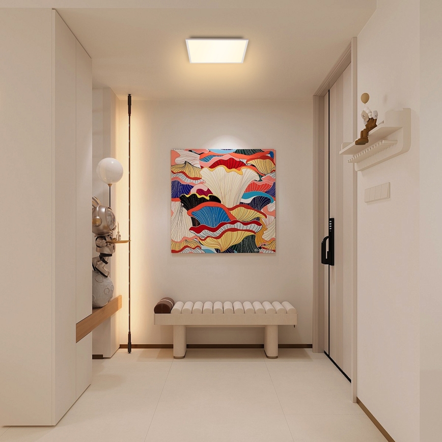 Brilagi - LED Dimmable φωτιστικό οροφής SLIMFRAME LED/25W/230V 30x30 cm 3000-6000K λευκό + τηλεχειριστήριο