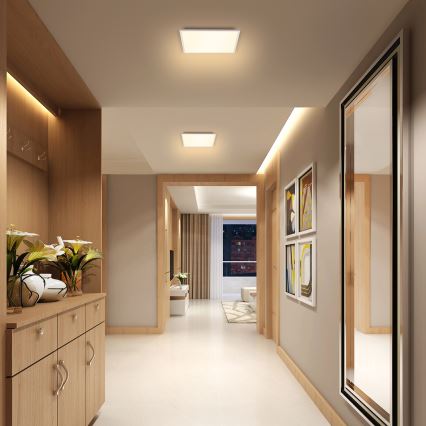 Brilagi - LED Dimmable φωτιστικό οροφής SLIMFRAME LED/25W/230V 30x30 cm 3000-6000K λευκό + τηλεχειριστήριο