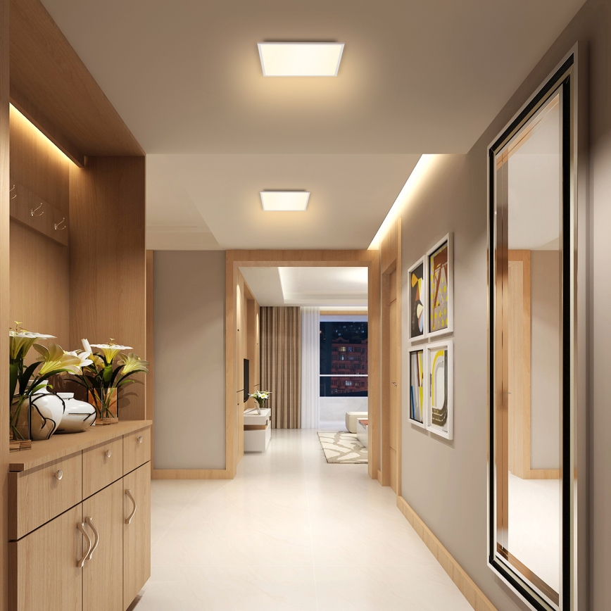 Brilagi - LED Dimmable φωτιστικό οροφής SLIMFRAME LED/25W/230V 30x30 cm 3000-6000K λευκό + τηλεχειριστήριο