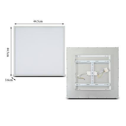 Brilagi - LED Dimmable φωτιστικό οροφής SLIMFRAME LED/36W/230V 45x45 cm 3000-6000K λευκό + τηλεχειριστήριο