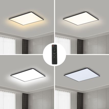 Brilagi - LED Dimmable φωτιστικό οροφής SLIMFRAME LED/36W/230V 45x45 cm 3000-6000K μαύρο + τηλεχειριστήριο