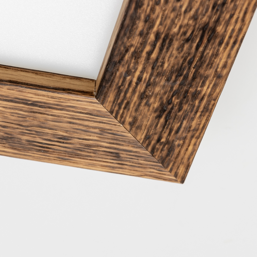 Brilagi - LED Dimmable φωτιστικό οροφής SLIMFRAME WOOD LED/25W/230V 34x34 cm 3000-6000K καφέ + τηλεχειριστήριο