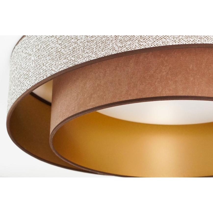 Brilagi - LED Dimmable φωτιστικό οροφής VEGAS SHINE LED/24W/230V διάμετρος 60 cm 3000/4000/6500K καφέ + τηλεχειριστήριο