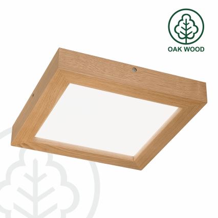 Brilagi - Φωτιστικό οροφής μπάνιου dimming LED WOODY FRAME LED/24W/230V δρυς 30x30 cm 3000-6000K IP44 + τηλεχειριστήριο