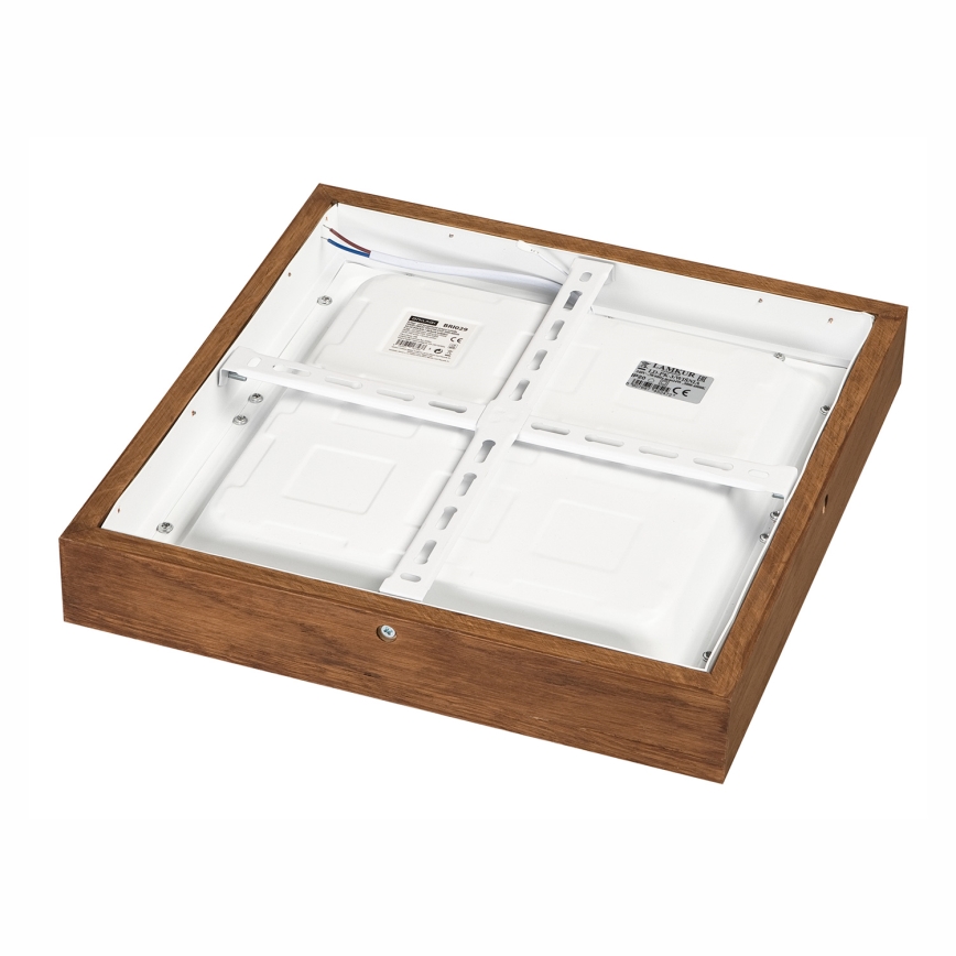 Brilagi - Φωτιστικό οροφής μπάνιου dimming LED WOODY FRAME LED/24W/230V δρυς κερασιά 30x30 cm 3000-6000K IP44 + τηλεχειριστήριο