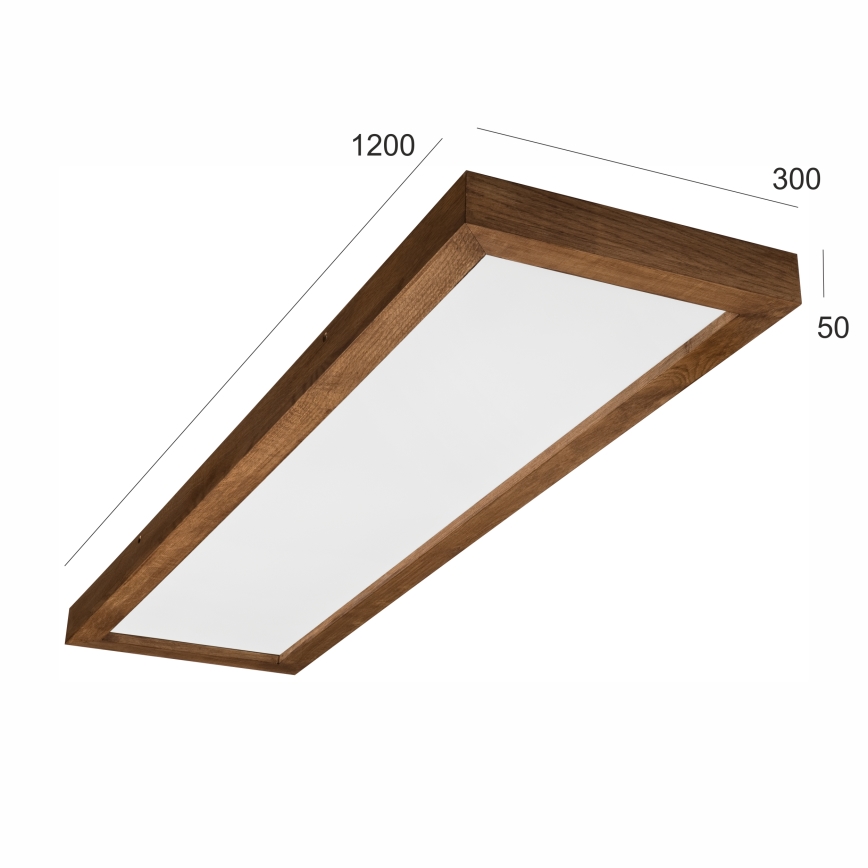 Brilagi - Φωτιστικό οροφής μπάνιου dimming LED WOODY FRAME LED/50W/230V δρυς κερασιά 120x30 cm 3000-6000K IP44 + τηλεχειριστήριο