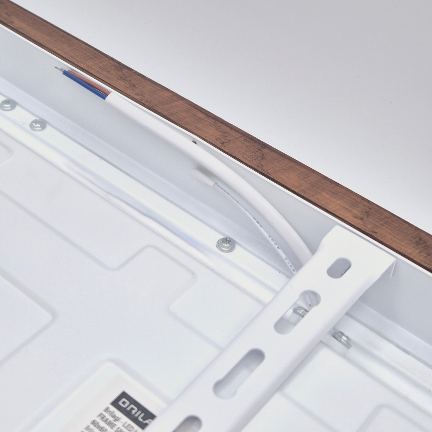 Brilagi - Φωτιστικό οροφής μπάνιου dimming LED WOODY FRAME LED/50W/230V δρυς κερασιά 60x60 cm 3000-6000K IP44 + τηλεχειριστήριο