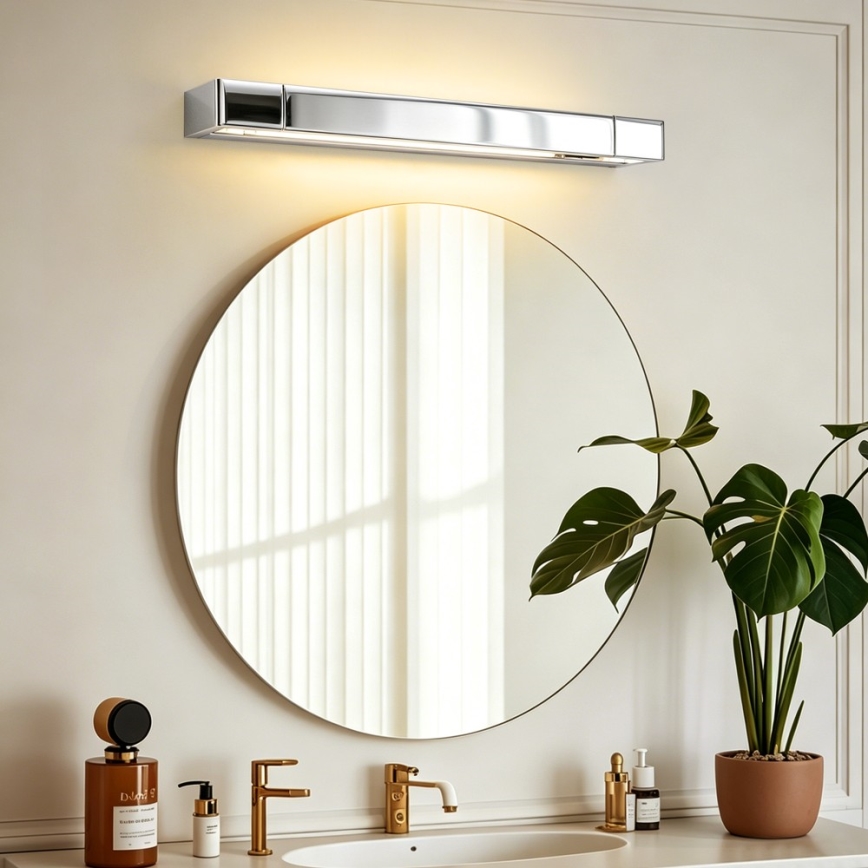Brilagi - Φωτιστικό LED για καθρέφτη μπάνιου AQUA LINE LED/12W/230V 45 cm IP44 γυαλιστερό χρώμιο CRI 90