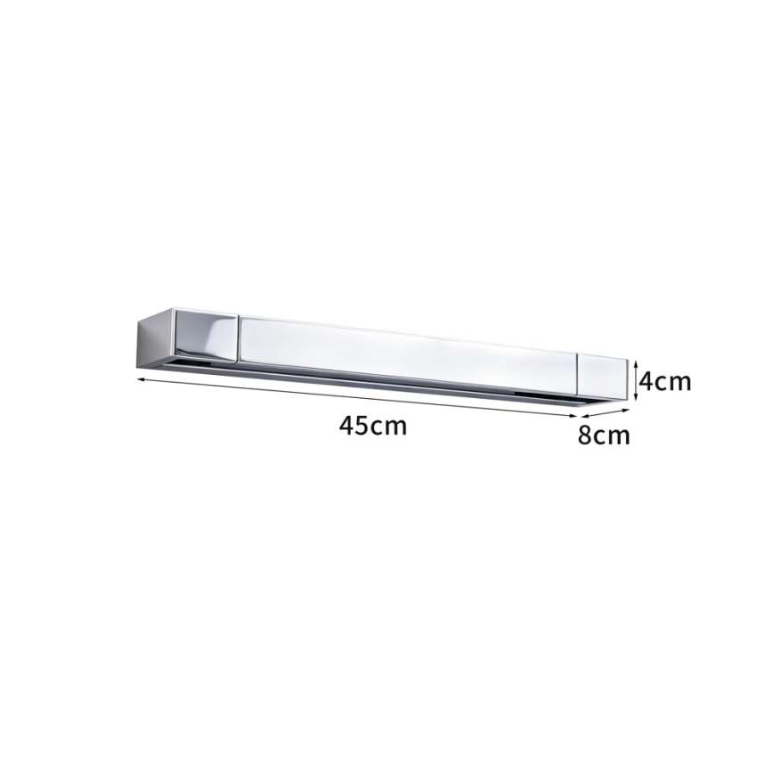 Brilagi - Φωτιστικό LED για καθρέφτη μπάνιου AQUA LINE LED/12W/230V 45 cm IP44 γυαλιστερό χρώμιο CRI 90