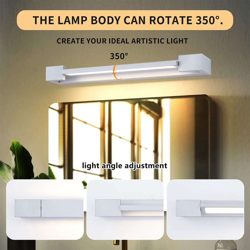 Brilagi - LED φωτιστικό καθρέφτη μπάνιου AQUA LINE LED/12W/230V 45 cm IP44 ματ χρώμιο CRI 90