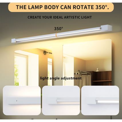 Brilagi - LED φωτισμός καθρέφτη μπάνιου AQUA LINE LED/36W/230V 120 cm IP44 λευκό CRI 90