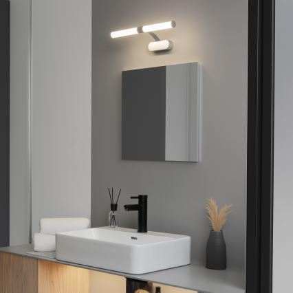 Brilagi - Φωτισμός καθρέφτη για μπάνιο 2 σε 1 TUBEO LED/6W/230V 40 cm IP44 ασημί