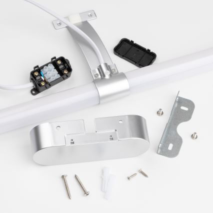 Brilagi - Φωτισμός καθρέφτη για μπάνιο 2 σε 1 TUBEO LED/6W/230V 40 cm IP44 ασημί