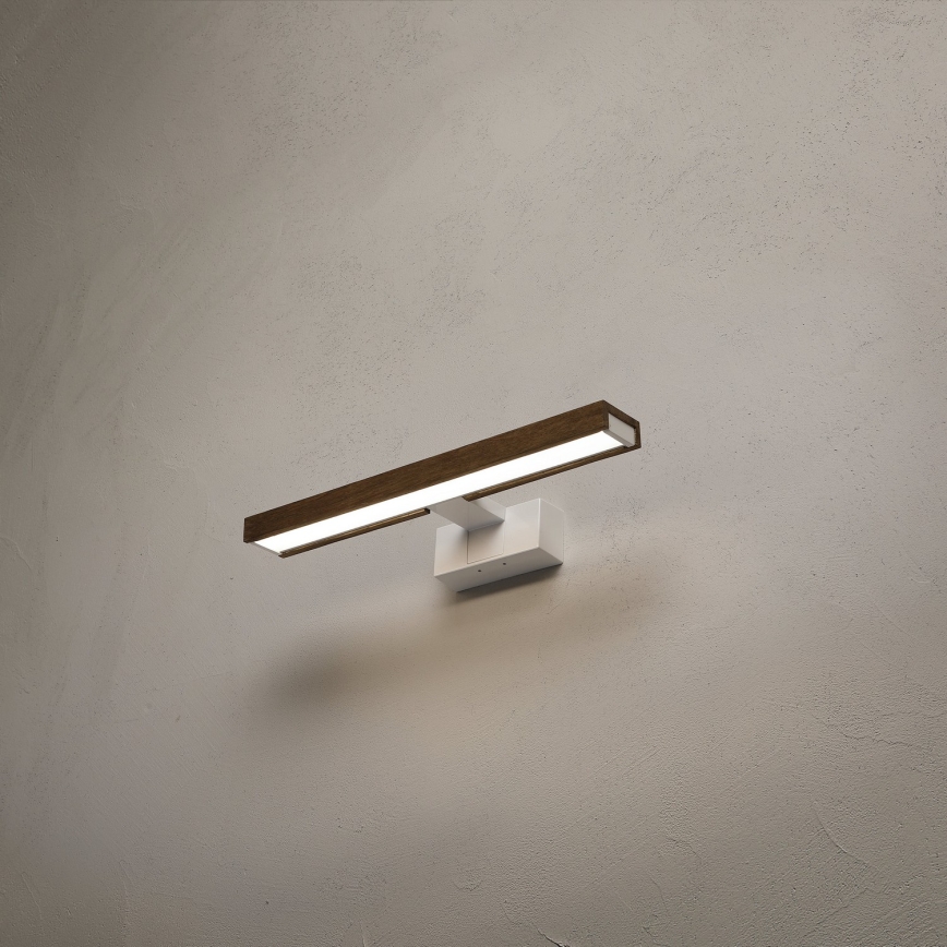 Brilagi - LED φωτισμός καθρέφτη μπάνιου WOODY MIRROR 3σε1 LED/8W/230V 40 cm IP44 λευκό/δρυς