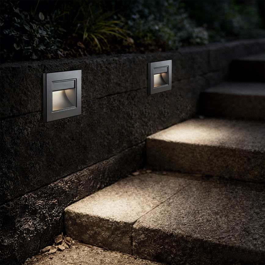 Brilagi - LED φωτιστικό σκάλας STEP LIGHT LED/1,5W/230V IP44 ασημί
