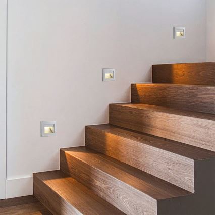 Brilagi - LED φωτιστικό σκάλας STEP LIGHT LED/1,5W/230V IP44 ασημί