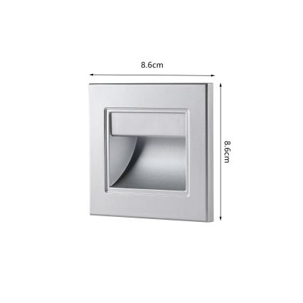 Brilagi - LED φωτιστικό σκάλας STEP LIGHT LED/1,5W/230V IP44 ασημί