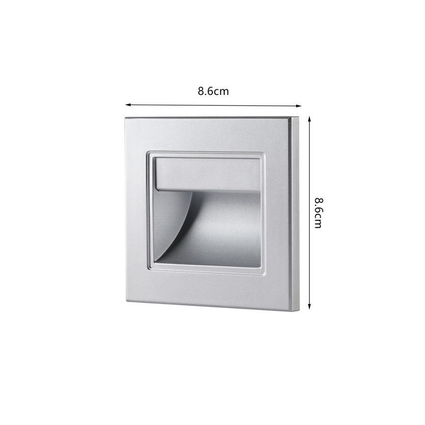 Brilagi - LED φωτιστικό σκάλας STEP LIGHT LED/1,5W/230V IP44 ασημί
