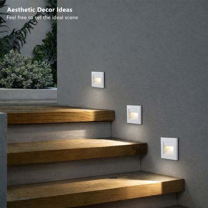 Brilagi - LED φωτιστικό σκάλας STEP LIGHT LED/1,5W/230V IP44 λευκό