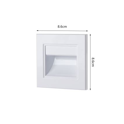 Brilagi - LED φωτιστικό σκάλας STEP LIGHT LED/1,5W/230V IP44 λευκό