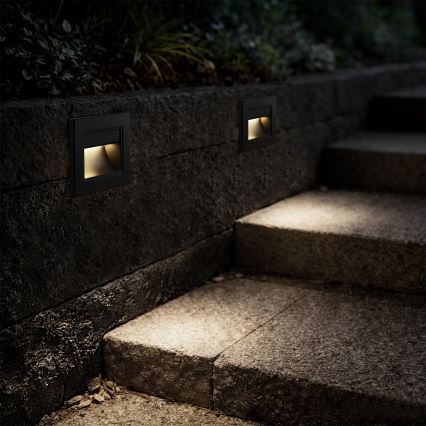 Brilagi - LED φωτιστικό σκάλας STEP LIGHT LED/1,5W/230V IP44 μαύρο