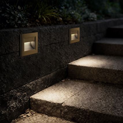 Brilagi - LED φωτιστικό σκάλας STEP LIGHT LED/1,5W/230V IP44 χρυσό