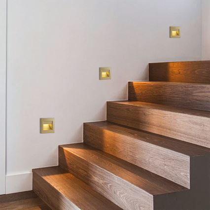Brilagi - LED φωτιστικό σκάλας STEP LIGHT LED/1,5W/230V IP44 χρυσό