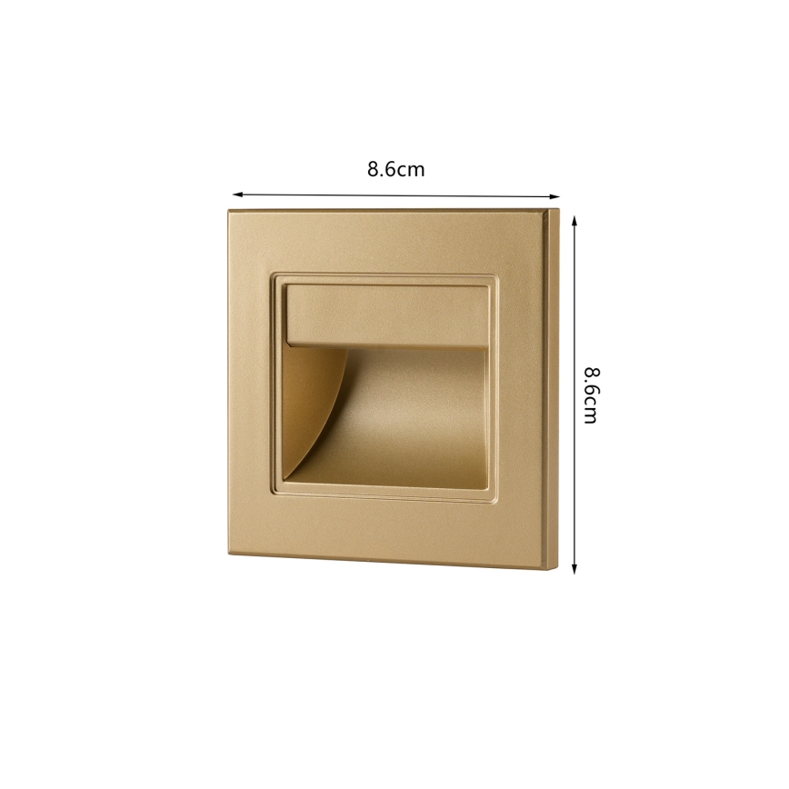 Brilagi - LED φωτιστικό σκάλας STEP LIGHT LED/1,5W/230V IP44 χρυσό