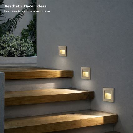 Brilagi - LED φωτιστικό σκάλας STEP LIGHT LED/1,5W/230V IP44 χρυσό